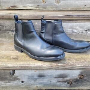 Cole Haan Mens Chelsea Boot Size 9.5 Leather Black Kennedy Grand Water Resistant